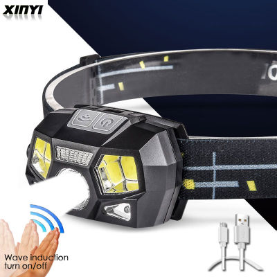 20000 Lumens LED Headlamp Super Bright Motion Sensor Hands-free Powerful Headlight USB Rechargeable head lamp light Waterproof