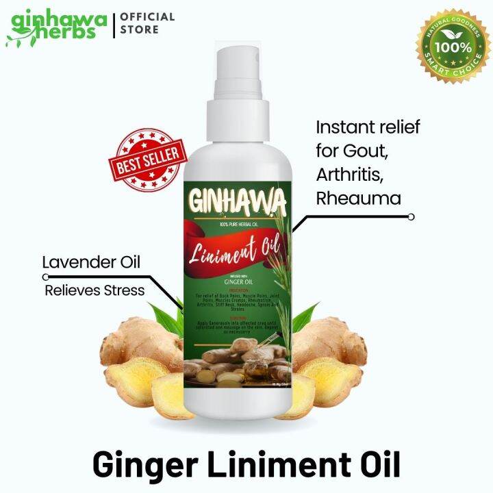 👉[Ginhawa Herbs] Natural Pain Relief with Ginger Liniment Oil Our
