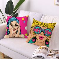 Fashion POP Comic Portrait Cushion Cover Pillow Covers Super Soft Short Plush Pillows Cases Sofa Home Decor Pillowcase