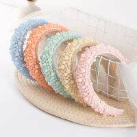 【YF】 Baroque Jelly Beads Headbands Small Large Pearl Hairbands Thick Padded Women Party Crown Trendy Turban Head Hoop Headdress