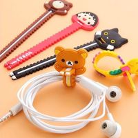 【คุณภาพสูง】[Multifunction PVC Cable Strap Ties] [Creative Cute Cartoon Headphone Winder Hub ][Reusable Cable Winder Clip Suitable for Home, Office Cables Line Organize] [Cable Line Management Tools]