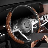 Universal Auto Car Steering Wheel Cover Peach Wood Fit 37-38cm Universal Wheel Car Steer Wheel Covers Car Interior Decoration