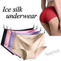 【Ready Stock】 ☑✟✓ C15 Women Panties Ice silk seamless ultra-thin Underwear Girls Fashion briefs Lingerie