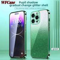 WFCase สำหรับ iPhone 14 Pro Max Plus 13 Pro Max 12 Pro Max 11 Pro Max 8 7 6 Plus เคสผงแฟลชไล่ระดับชุบไฟฟ้าขนาดเล็กเคสโทรศัพท์ปกป้องกล้องเต็มรูปแบบ