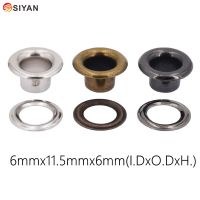 Hot Sale 100pcs/lot Metal Eyelets Grommets 6mm For Leather Craft DIY Scrapbooking Shoes Practical Accessories