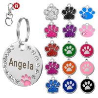 【CW】 Custom Dog Tag Engraved Collar Accessories Personalized ID Name Tags Pendant Anti-lost