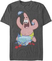 Nickelodeon Big &amp; Tall Spongebob Squarepants Wrapper Patrick Mens Tops Short Sleeve Tee Shirt