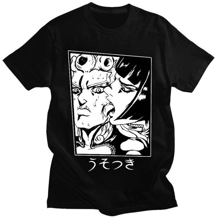 เสื้อยืดลําลอง-พิมพ์ลายกราฟิกอนิเมะ-jojo-bizarre-adventure-manga-bruno-giorno-โอเวอร์ไซซ์-แฟชั่นสําหรับผู้ชาย-และผู้หญิง