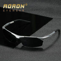 AORON Retro Aluminum Frame Polarized Sunglasses Men Luxury nd Design Male Mirror Classic Driving Glasses Goggles Oculos