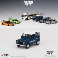 MIN IGT 1:64รุ่น Car LR Defender 90 County Wagon Stratos - Blue LHD