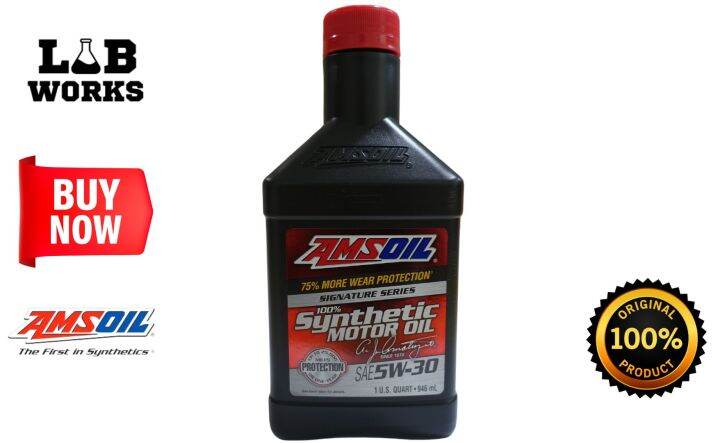AMSOIL SIGNATURE SERIES SYNTHETIC MOTOR OIL 5W-30 1 QUART (946ml ...