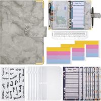 A6 Budget Binder Notebook with Cash EnvelopesBudget Sheets Ruler and Letter Sticker Labels Money Organizer for Daily Finances