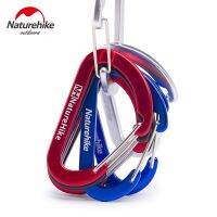 （ At） Naturehike 4ชิ้นอลูมิเนียมตั้งแคมป์ Carabiner 65มิลลิเมตร D รูปเดินป่าปีน CarabinerQuick ที่วางจำหน่าย Ourdoor กระเป๋าแขวนหัวเข็มขัด