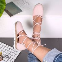 The new 2023 sandals leisure with hemp rope cross strap flat shoes