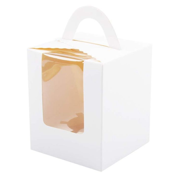 50-pcs-single-cupcake-boxes-white-individual-cupcake-carrier-holders-with-window-inserts-for-bakery-wrapping-packaging