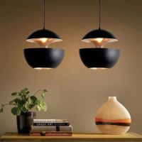 Nordic Apple Led Pendant Lamps Black White for Kitchen Bedside Dining Room Design Chandelier Home Decor Indoor Lighting Fixture