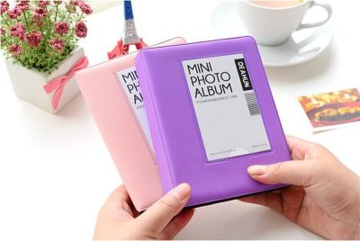 เคสใส่ภาพอัลบั้มรูปทันทีขนาดเล็ก64ช่องสำหรับ Fujifilm Instax Mini Film 7S 8 25 50S 90 Instax อัลบั้มขนาดเล็ก