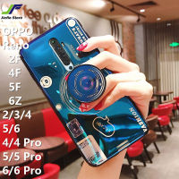 JieFie Blu-Ray กล้องโทรศัพท์สำหรับ OPPO Reno 2F / 4F / 5F / 6Z / 2 / 3 / 4 / 4 Pro / 5/5/6/6 Pro สร้างสรรค์ Chrome-Plated Soft ซิลิโคนเคสโทรศัพท์พร้อมขาตั้ง