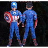 New Muscle Chest Kid Outfit Fancy Dress Costume Superheroes Helmet Shield