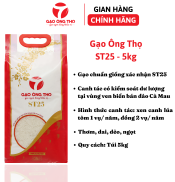 Gạo ST25 thương hiệu Gạo Ông Thọ - Cơm mềm, dẻo, dai, ngọt