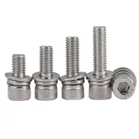 M5 M6 M8 Socket Cap Bolts Flat Spring Washer Sems Screws - A2 Stainless