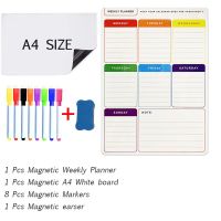 White Board Calendar Magnetic Weekly Monthly Moterm Planner Dry Erase Fridge Stickers Erasable Memo Message 2021 Daily Schedule