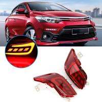 2 ชิ้นรถ LED ด้านหลังกันชน Reflector Light Fit สำหรับ Toyota Vios 2016-2018