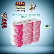 Giấy Vệ Sinh Bless You 2 Lớp, Lốc 10 Cuộn Hồng Combo 4 Lốc