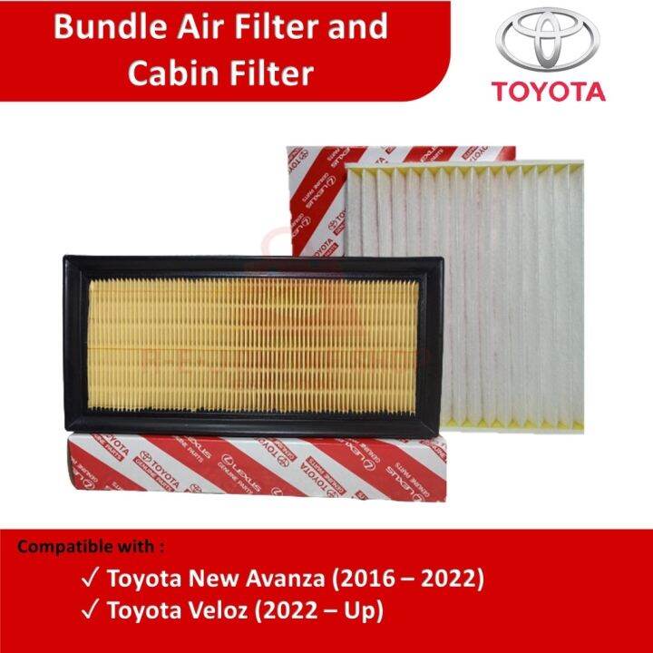 Bundle Air Filter and Cabin Filter for Toyota New Avanza (2016 2022