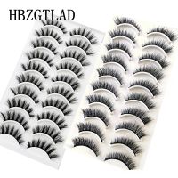 HBZGTLAD 10 pairs natural false eyelashes fake lashes long makeup 3d mink eyelashes eyelash extension mink eyelashes for beauty