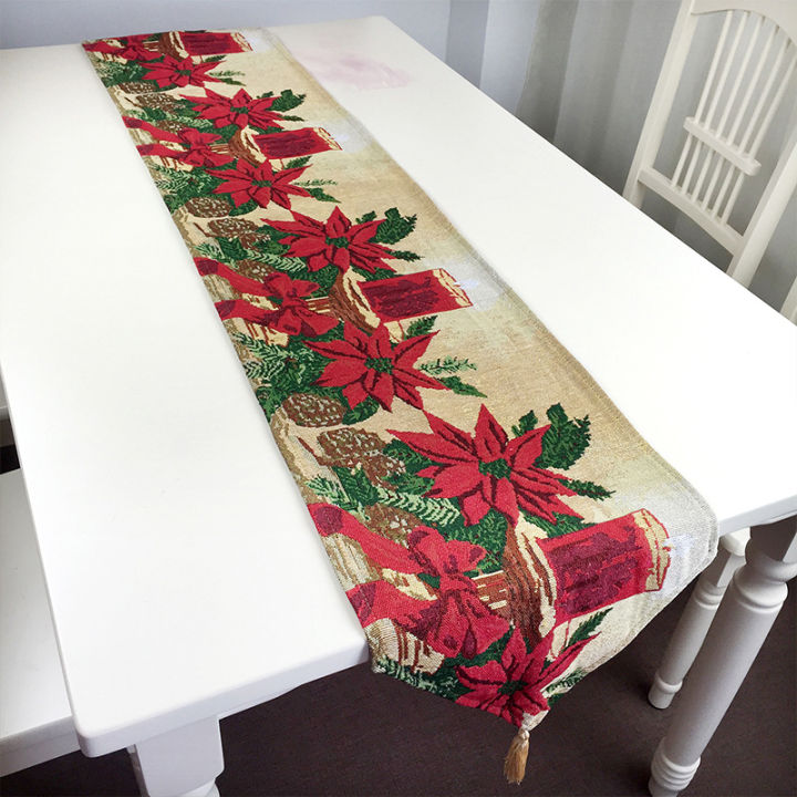 american-christmas-table-runner-strip-bed-runner-polyester-cotton-coffee-table-towel-decoration-customizable-jacquard-table-towel-one-piece-dropshipping