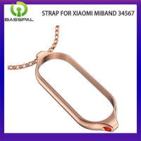 สายนาฬิกาโลหะ BassPal สำหรับ Xiaomi Mi Band 3 4 5 6 7 8จี้สร้อยคอสายรัดข้อมือ MiBand 3/4/5/6โลหะสแตนเลสสร้อยข้อมือ Mi Band 7 8สายรัดข้อมือนาฬิกาข้อมืออัจฉริยะ