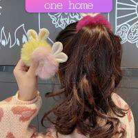 One Home ยางรัดผมดอกคิขุน่ารักๆ สไตล์เกาหลี หูกระต่าย ฟูๆTied hair hair rope