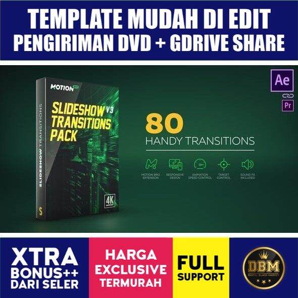 Motion Bro Slideshow Transitions Pack After Effect (Extension