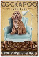 For Dog Lovers Dogs Cockapoo Furniture Cafe Bathroom Home Living Decoration Antique Tin Sign Farmhouse Home Decoration