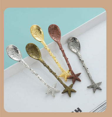 Dessert Spoon Droplet Spoon Coffee Spoon Fine Mixing Stick Ins Style Spoon Starfish Spoon Vintage Spoon