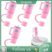 GORGESITY 5PCS กันอากาศเข้า ปลั๊กหลอดซิลิโคน ใช้ซ้ำได้ ป้องกันน้ำกระเซ็น ท็อปเปอร์ฟาง สร้างสรรค์และสร้างสรรค์ ฝาครอบปลั๊กลายการ์ตูน ที่คลุมปลายหลอด สำหรับ Stanleys/Cup Accessories/Bar สำหรับ stanleys