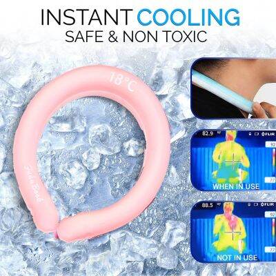 คอคูลลิ่งแหวนน้ำแข็งเบาะหลอด Heatstroke ป้องกัน Cooling Tube น้ำแข็ง Reusable คอ Cooler ฤดูร้อนกีฬากลางแจ้ง Equipments