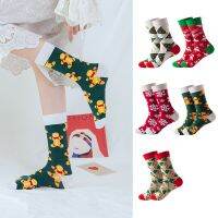 Fashion Christmas Gingerbread Man Snowflake Xmas Tree Candy Cane Socks Cotton Funny Happy Sock Men Women New Year Funny Socks