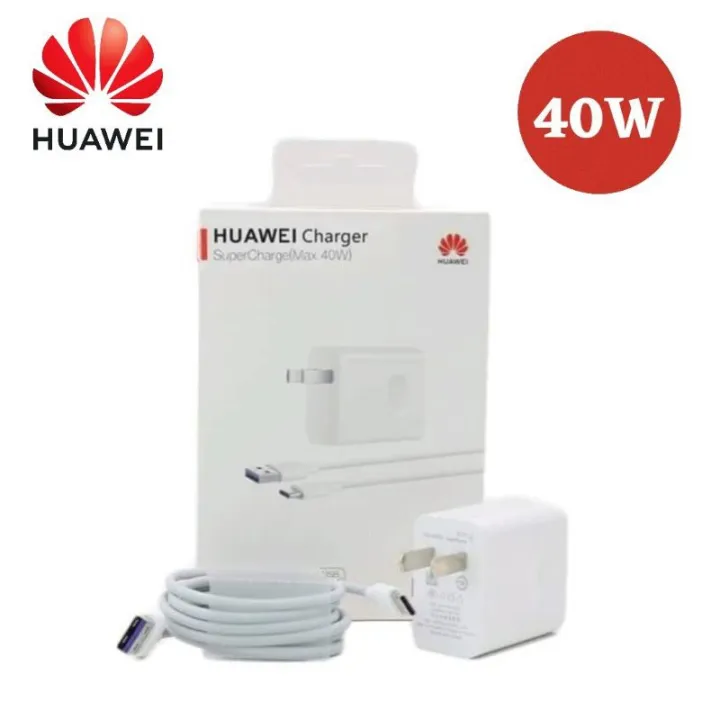 Original Huawei SuperCharge Fast Charger Max 40W With 5A TypeC Cable Lazada PH