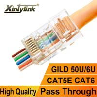 [HOT HAIXWLXKWW 589] Xintylink Rj45 Connector Cat6 Cat5e 50U/6U Ethernet ปลั๊ก Utp 8P8C Rj 45 Cat 6เครือข่าย Lan แจ็ค Cat5อินเทอร์เน็ตคุณภาพสูง