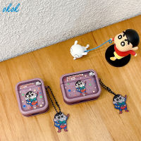 OKOK Crayon Shin-Chan เคส AirPods สำหรับ AirPods 1 2 3 AirPods Pro 4 InPods 12 I12ชุดหูฟังหูฟังบลูทูธไร้สาย Gen 1 2 3ปลอกซิลิโคนฝาครอบป้องกันการกระแทกพร้อมจี้