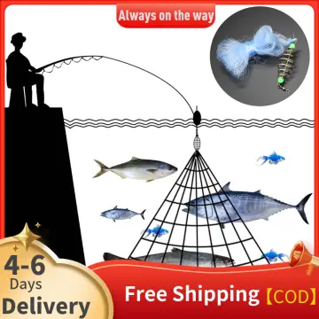 Fishing net trap mesh with luminous bead netting