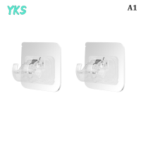 ?【Lowest price】YKS ราวผ้าม่านติดผนังแบบไม่ต้องตะปูตะขอแขวนราวแขวนผ้าสำหรับบ้านห้องครัวห้องน้ำ2ชิ้น