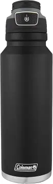 Coleman Autoseal FreeFlow Stainless Steel Insulated Water Bottle, Black, 40 oz