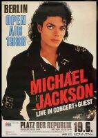 Michael Jackson เบอร์ลิน1988วินเทจย้อนยุคพิมพ์โปสเตอร์ผ้าไหม24X36นิ้ว0809