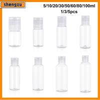 SHENGZU 5-100ML พลาสติก ชัดเจน ขวดแชมพู ขวดคอนเทนเนอร์เปล่า ขวดโลชั่น รีฟิล