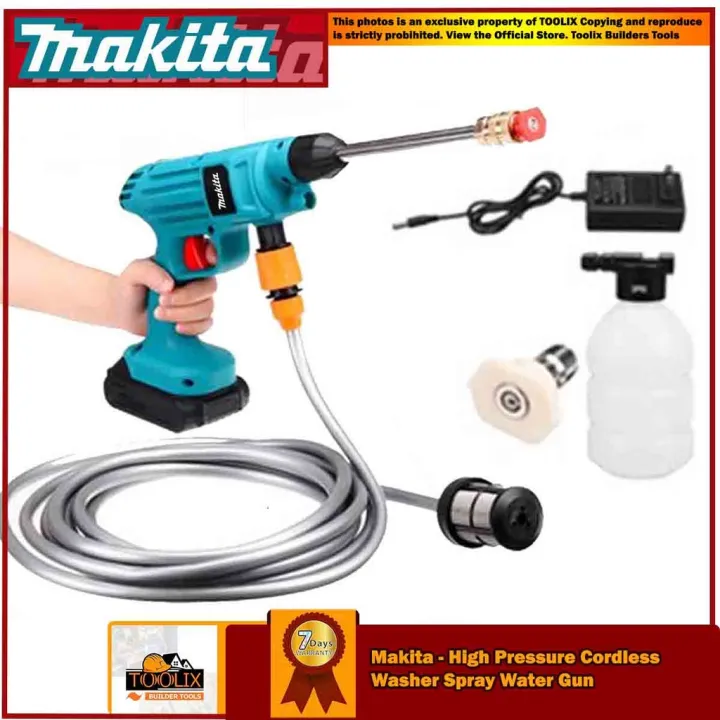 Makita Water Pressure Portable Washer Car High Power Spray Car Wash Gun Washers Sprayer Cordless 6640