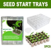 5pcs Clear Starting Tray Cell Starter Tray Seed Grow Germination Disk Plant Cultivation Supplies Reusable Nursery Seed Holder