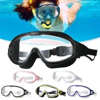 Flat Goggles Anti-fog Snorkeling Diving Swim Eyewear Big Frame Glasses Men Accessories